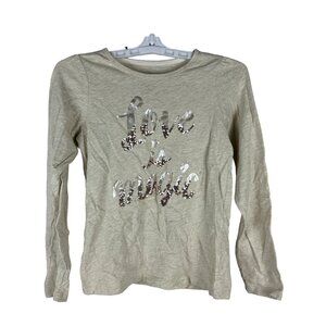 OshKosh B'gosh Girls Long Sleeve "Love Is Magic" Sequin Shirt Size 12